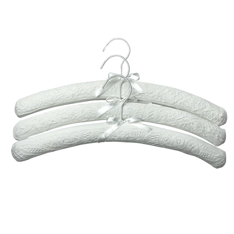 SwirlColor Cotton Coat Hangers Clothes Hanger for Wardrobe Home White 3Pcs