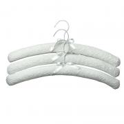 SwirlColor Cotton Coat Hangers Clothes Hanger for Wardrobe Home White 3Pcs