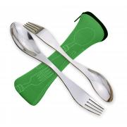 Pack of 2 Portable Stainless Steel Sporks Camping Cutlery Spoon Fork