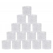 SwirlColor Bling Rhinestone Napkin Rings 20PCS Silver Napkin Holder for Dining Christmas Wedding Birthday