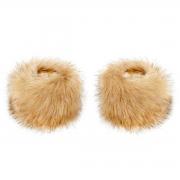 Fur Wrist Warmers Women Soft Faux Fur Cuffs Wrist Band Ring Cuffs Warmer