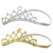 Crown Headband Kids Baby Crown Headband Toddler Infant Hairband Newborn Hair Band Girls Baby Princess Hair Band Accessories-2 Pieces