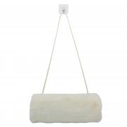 SwirlColor Handmuff, Faux Fur White Hand Muff of Strap Pocket Hand Warmer for Women 1pcs, with Transparent Hook 1pcs